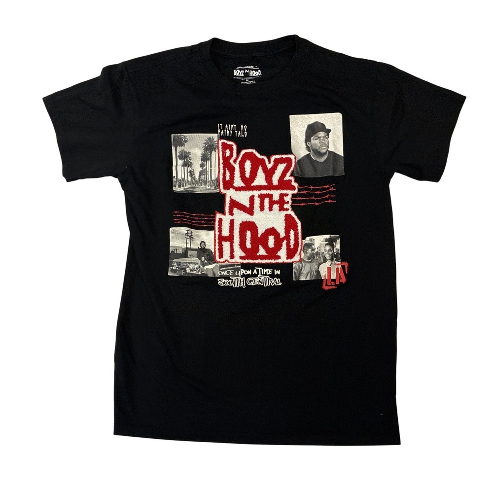 Boyz N The Hood Mens Graphic Tee Black Ice Cube Movie Shirt Medium RN71868